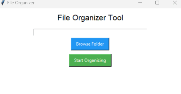 file organizer in python using GUI - CodeWithCurious