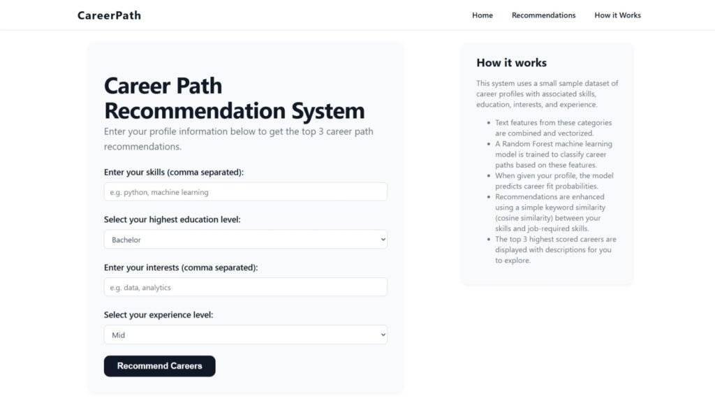 AI Based Career Path Recommender Using Python - CodeWithCurious