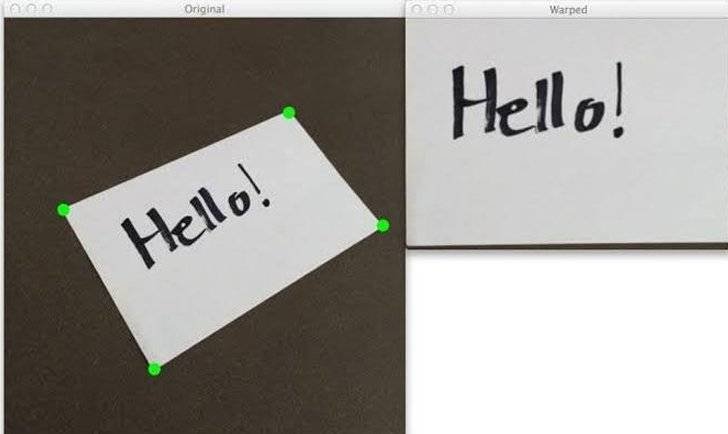 Warp Perspective Using Open CV Python Output 1