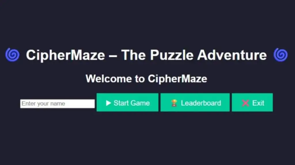 CipherMaze: The Ultimate Code Cracking Quest Game Using Python Output 1
