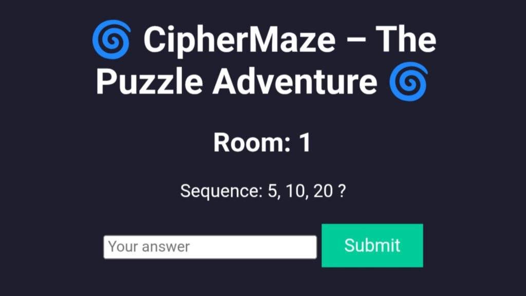 CipherMaze: The Ultimate Code Cracking Quest Game Using Python Output 2