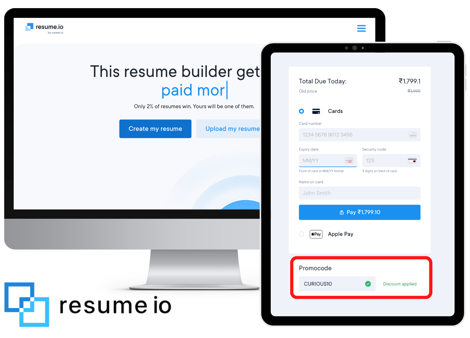 resume io discount code